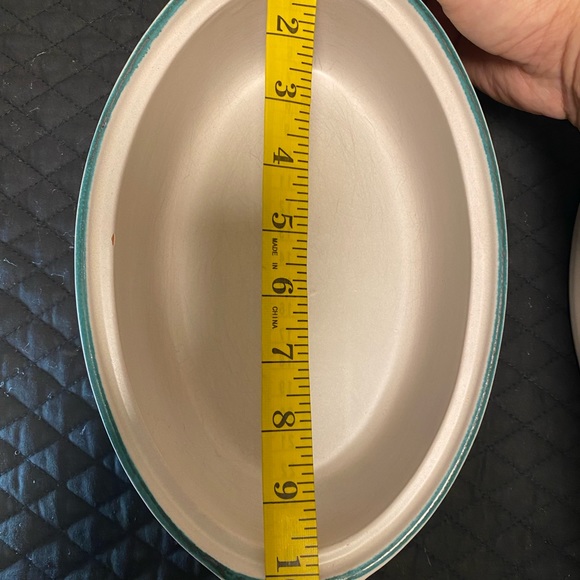 Terra Cotta Ceramic Painted Dish with Koi Fish on Lid - Picture 10 of 14